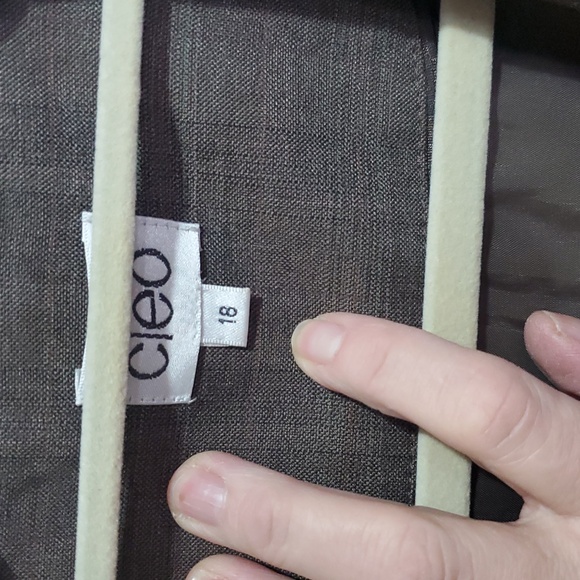 Cleo Classic Brown Plaid Suit Size 18 - Picture 2 of 9